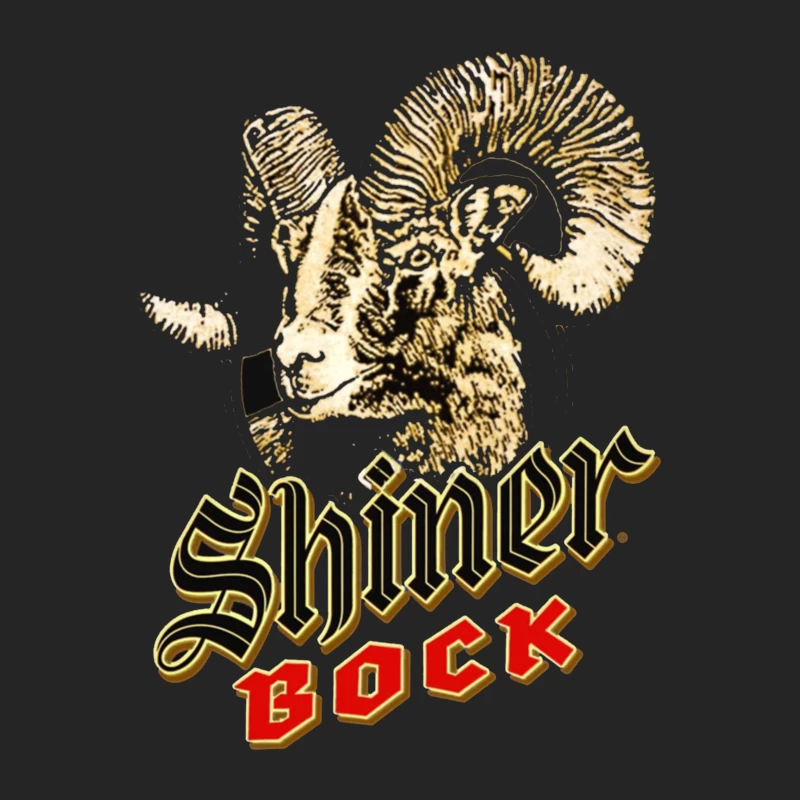 Vintage Shiner Bock Beer Logo with Golden Ram Head Design Male Pullover Sweatshirt