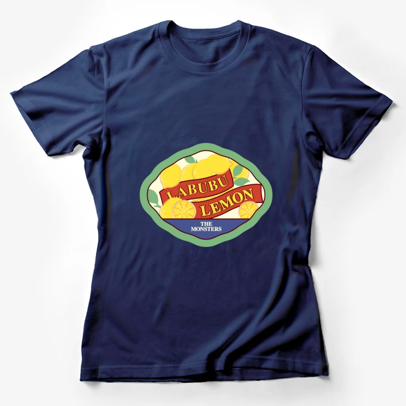 Labubu Zitrone Etikett Damen T-Shirt