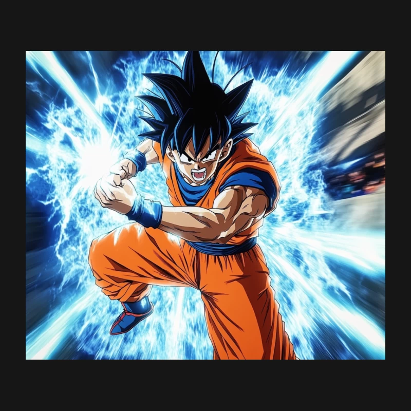 Dragon Ball Saiyan Powering Up with Intense Energy Aura Mouse Pad