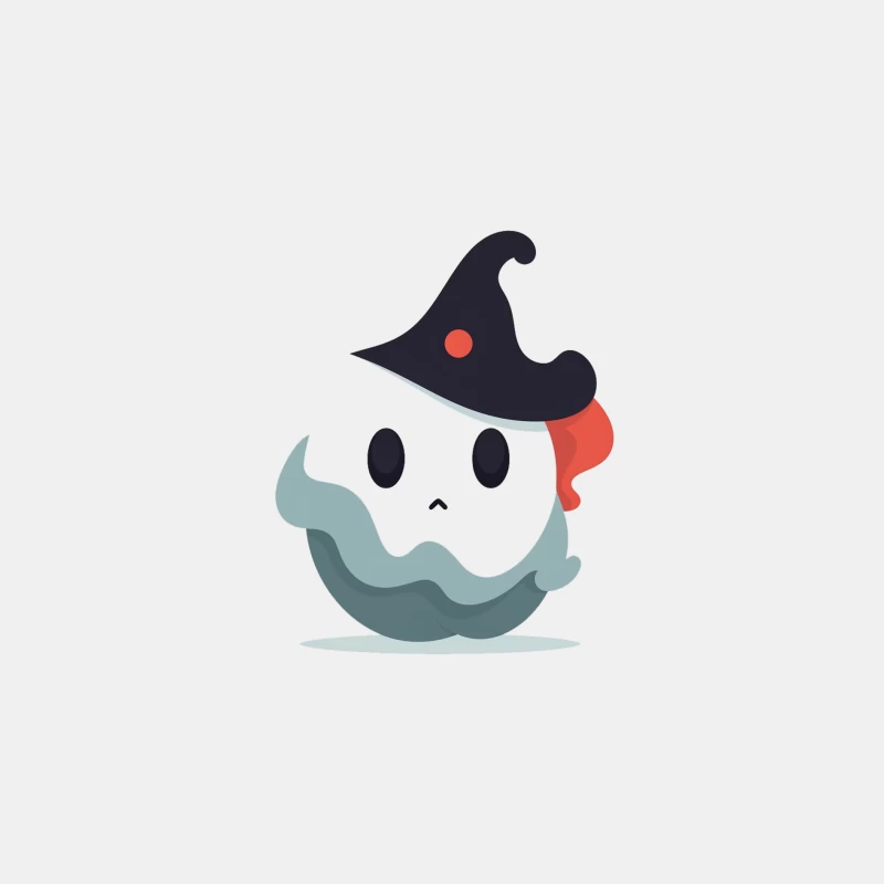 Cute Cartoon Ghost with Witch Hat Male Tank Top