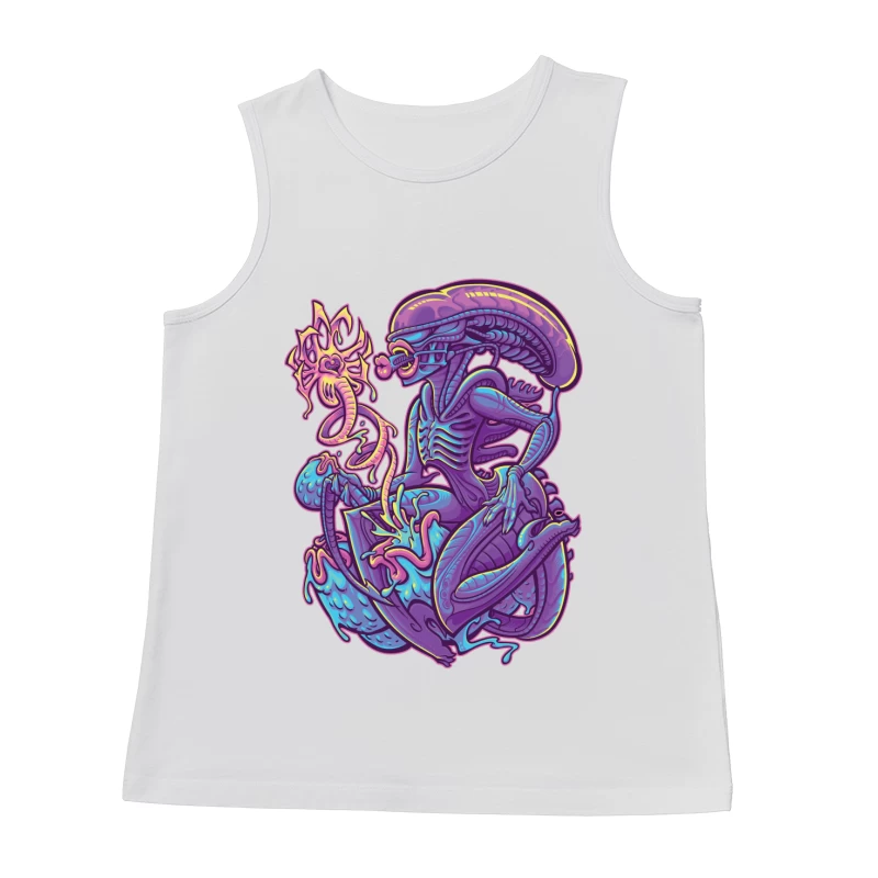 Colorful Surreal Alien Creature in Digital Art Male Tank Top