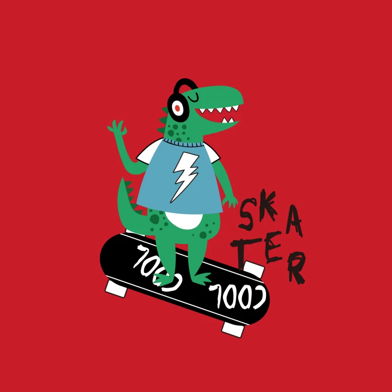 Dinosaurier Skater auf Skateboard Herren Pullover Hoodie