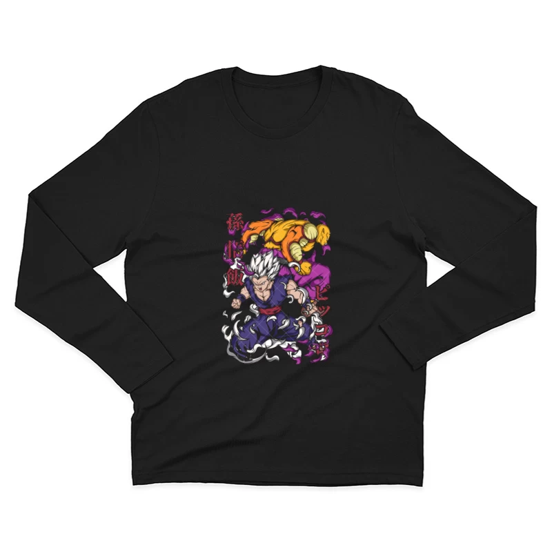 Anime-Kampf Szenario Herren Langarm T-Shirt