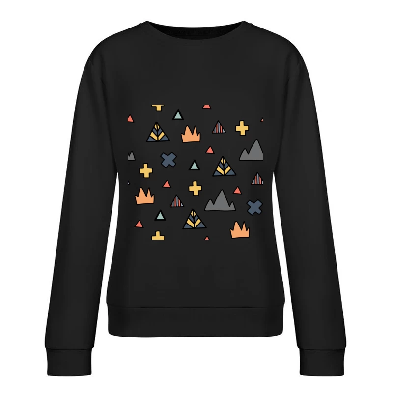 Motifs géométriques colorés Femme Sweat-shirt à enfiler