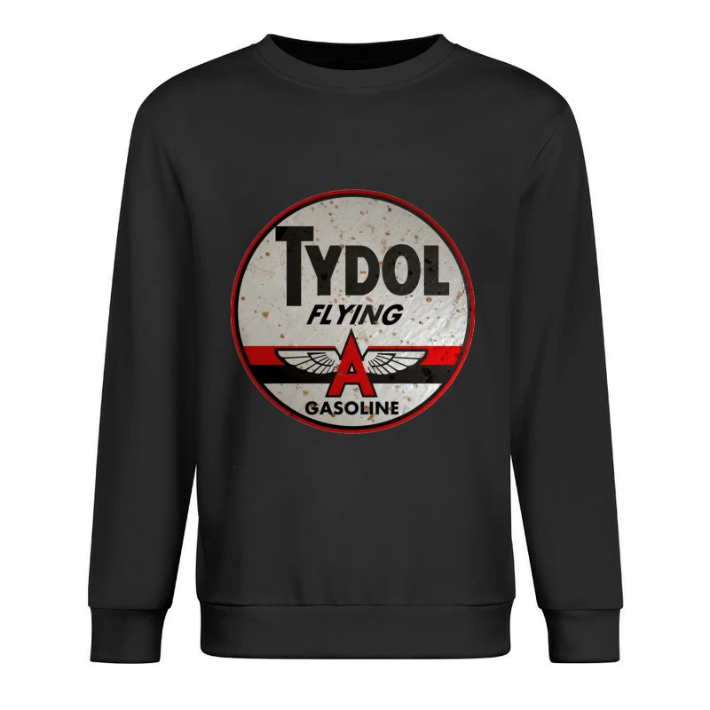 Vintage Tydol Flying A Gasoline Station Logo Sign Male Pullover Sweatshirt