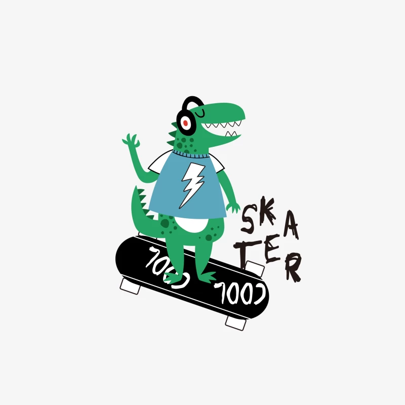 Dinosaurier Skater auf Skateboard Herren Pullover Sweatshirt
