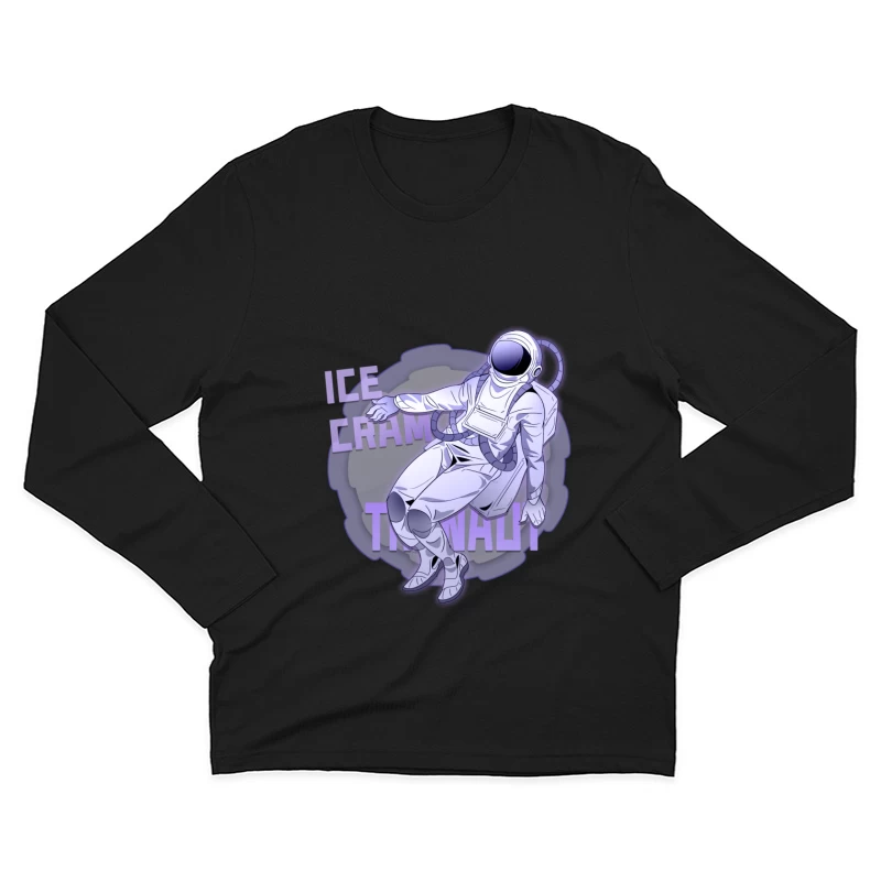 Astronaut im Raum mit Eiscreme Herren Langarm T-Shirt