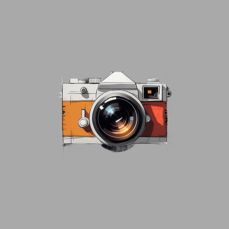 Vintage Retro Camera Illustration Female Pullover Hoodie