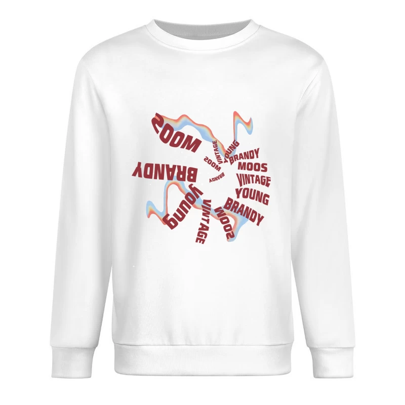 Kreatives Textdesign mit dynamischen Formen Herren Pullover Sweatshirt