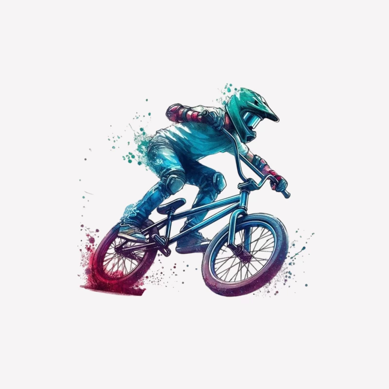 Dynamic BMX Biker in Action