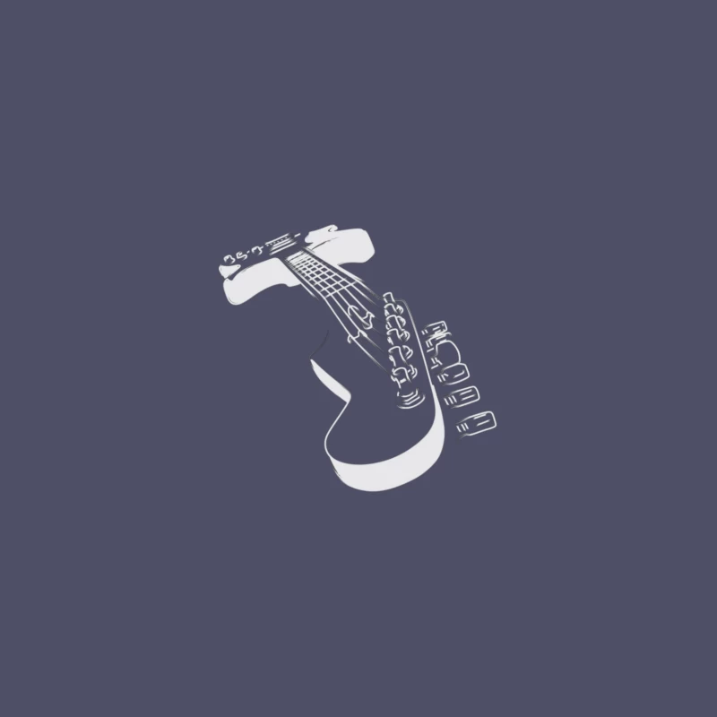 Illustration of a Guitar Coffee Mug