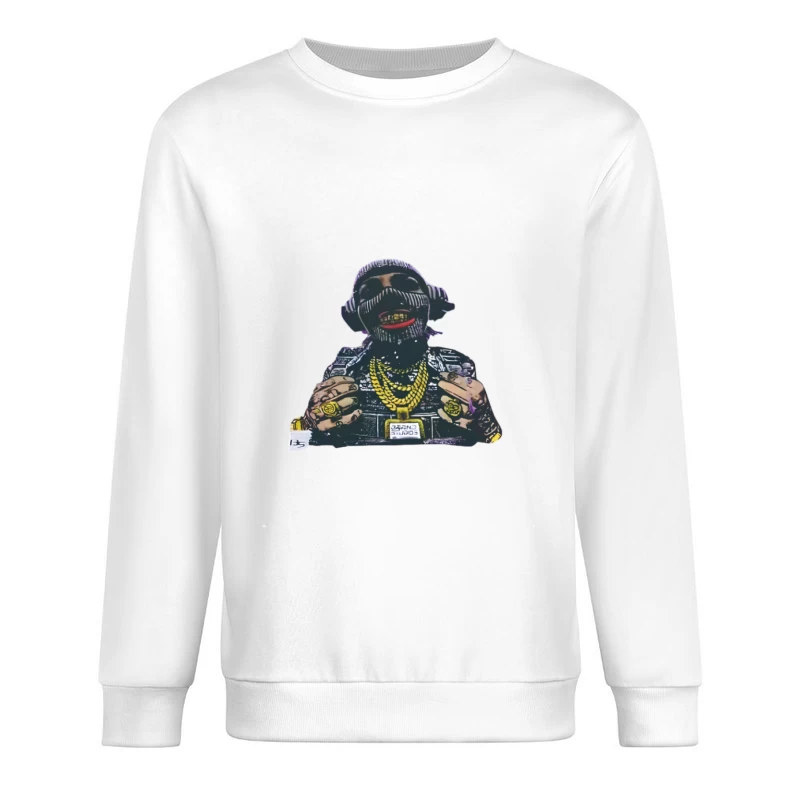 Arte del ritratto astratto con gioielli Felpa pullover Uomo