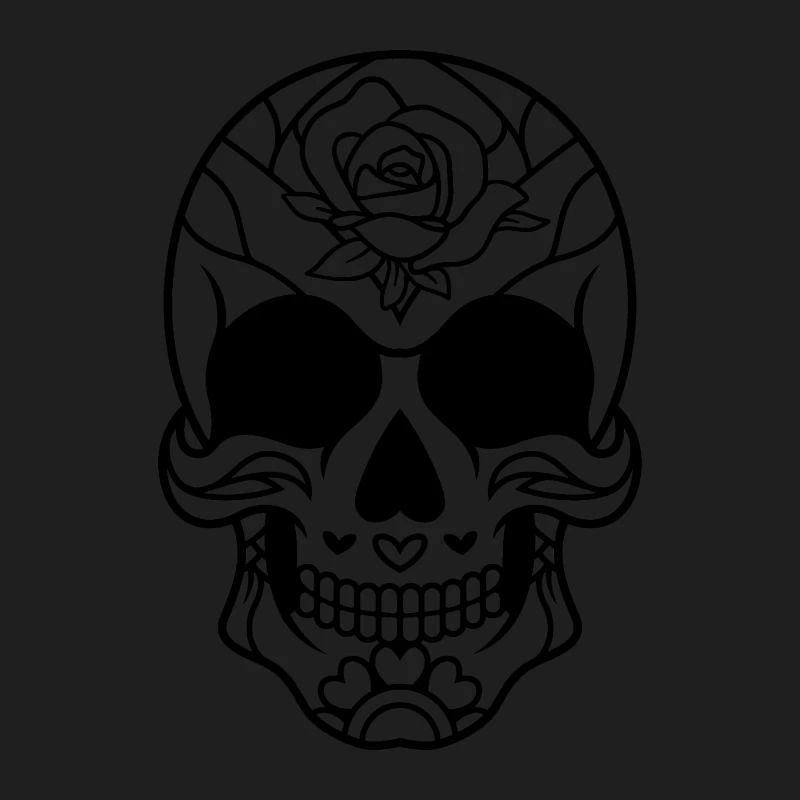 Crâne décoratif avec rose Homme Débardeur