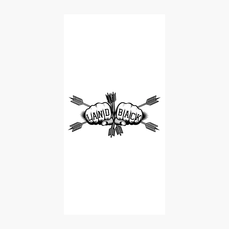 Land Back: Fist and Arrow Tattoo Design iPhone Case