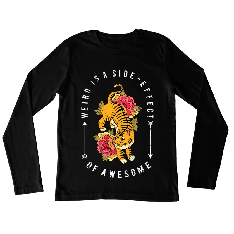 Tigre artistique avec message inspirant Femme Manches Longues T-Shirt