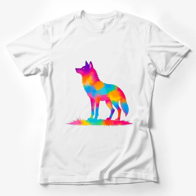 Colorful Unicorn Silhouette Illustration Female T-Shirt