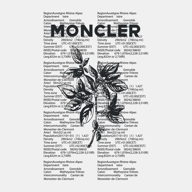 Moncler-Design mit botanischen und textuellen Elementen Herren Tanktops