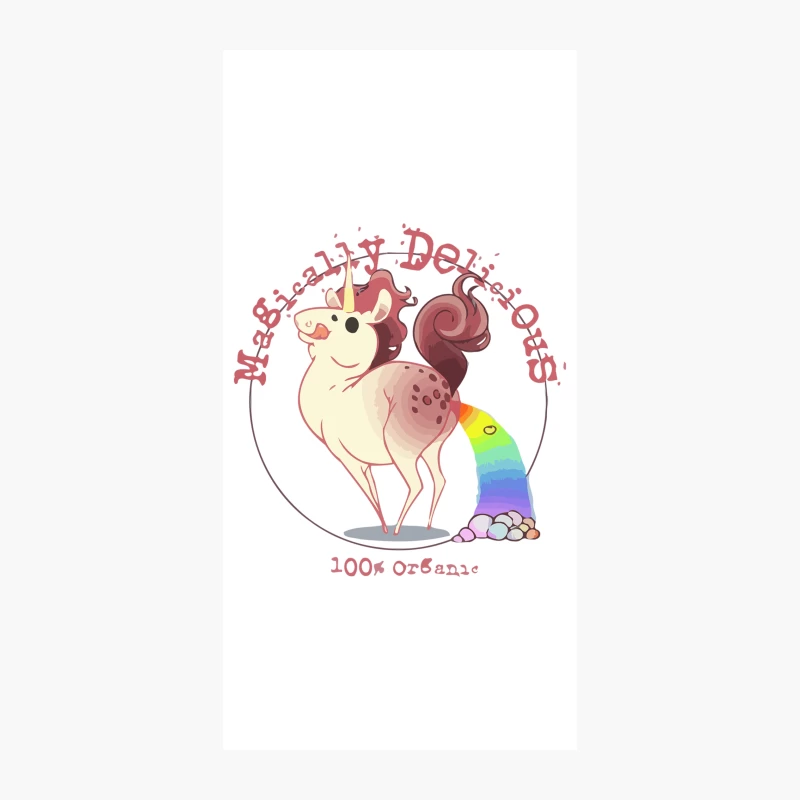 Magical Rainbow Unicorn: Deliciously Organic Cartoon Cuteness iPhone Case