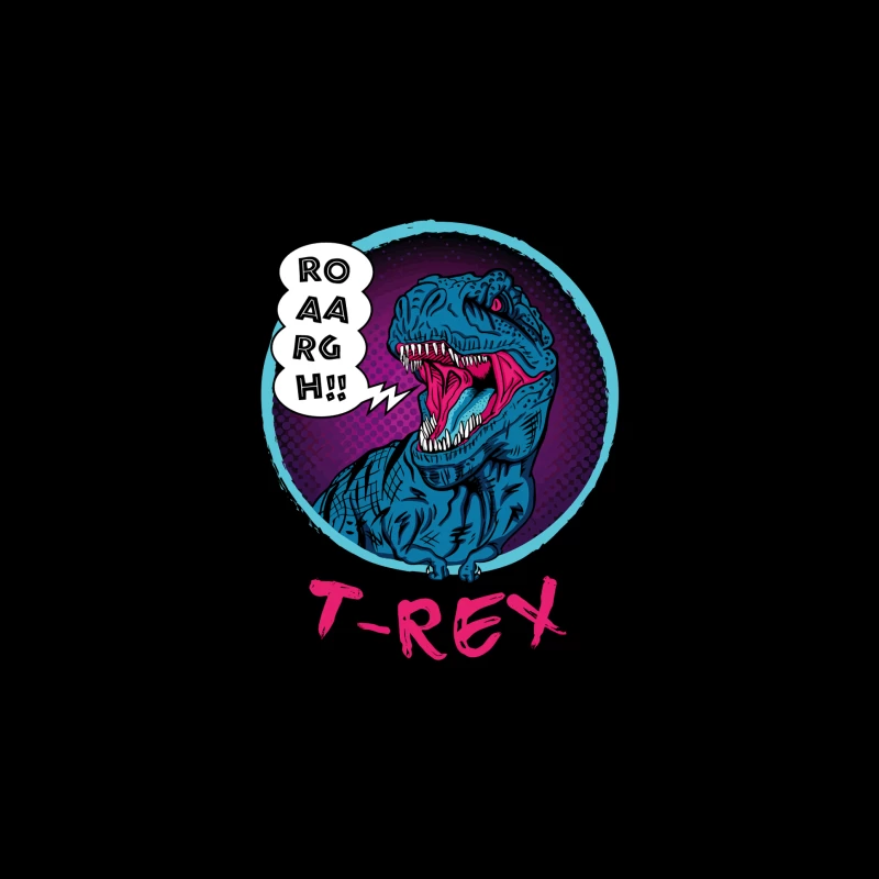 Neon T-Rex Power iPhone Case