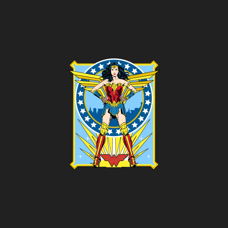 Wonder Woman Comic Art Illustration Bucket Hat