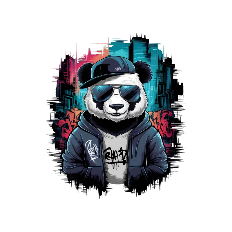 Urban Panda: Street Art Meets Hip Hop Tapestry
