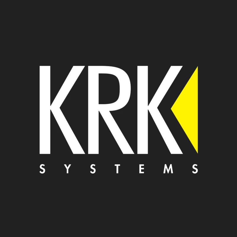 KRK Systems Minimalist Logo Design with Yellow Accent Bucket Hat