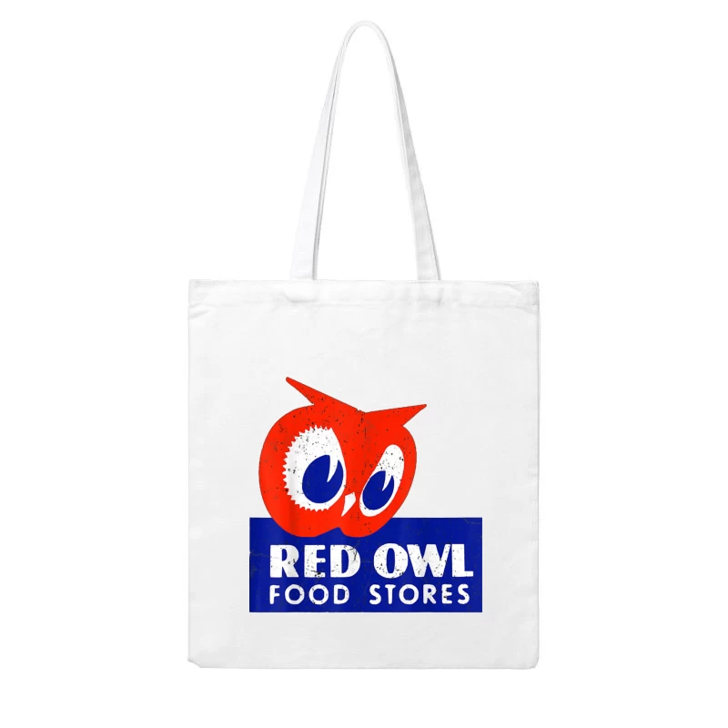 Vintage Red Owl Food Stores Logo Design Cotton Tote Bag