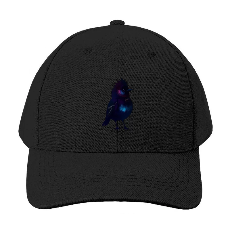 Mystical Glowing Black Bird Silhouette Baseball Cap