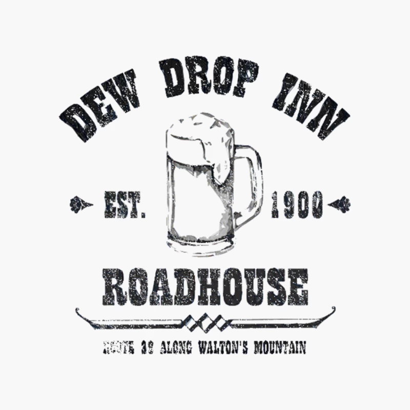 Dew Drop Inn, distressed Cotton Tote Bag