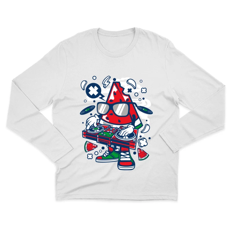 DJ pastèque amusant Homme Manches Longues T-Shirt