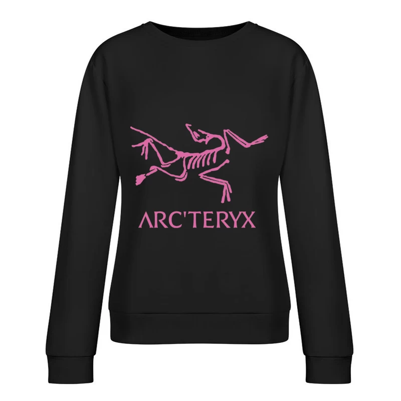 Archeopteryx Logo in Rosa Damen Pullover Sweatshirt