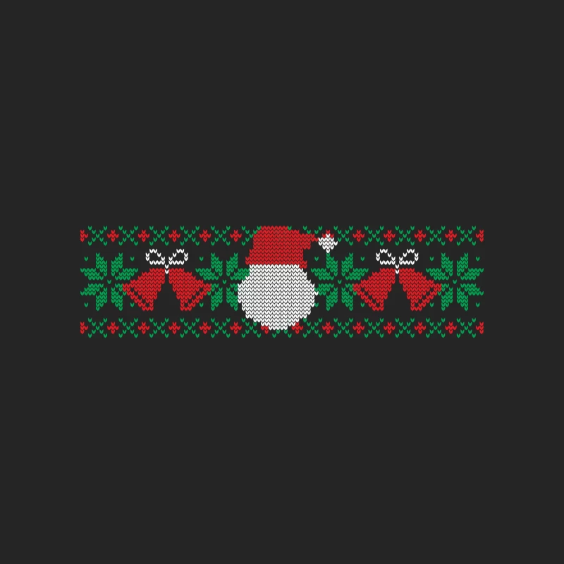 Motif de Noël au point de croix avec cloches et Père Noël Homme Sweat-shirt à enfiler