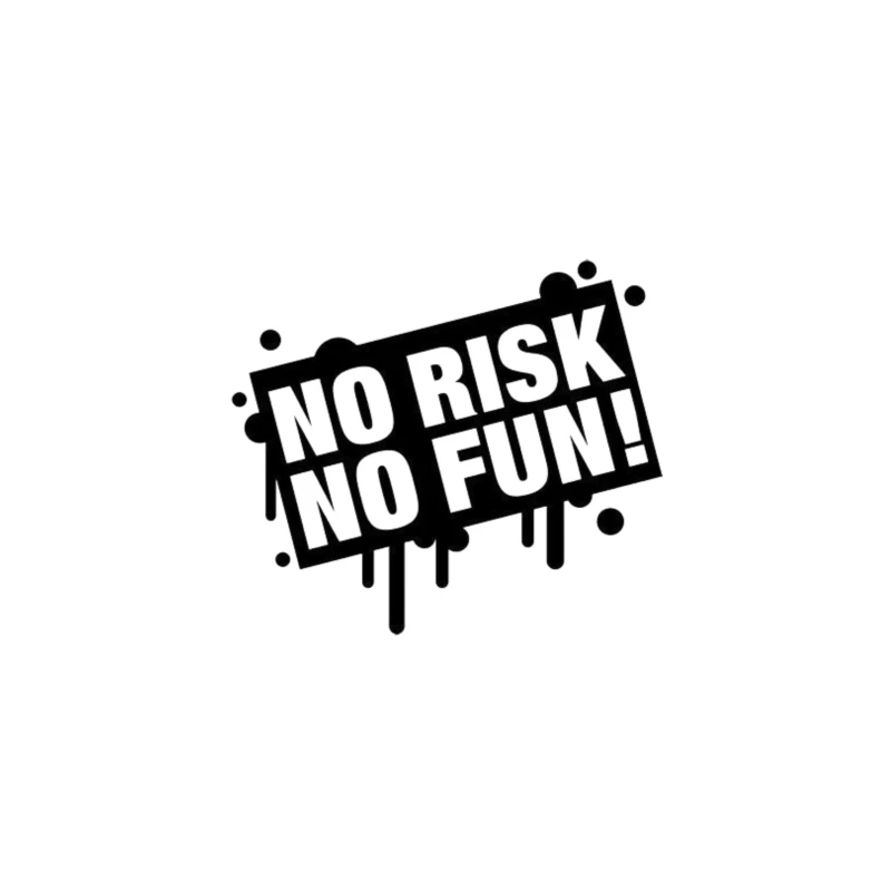 No Risk, No Fun Motivational Graphic Desk Mat