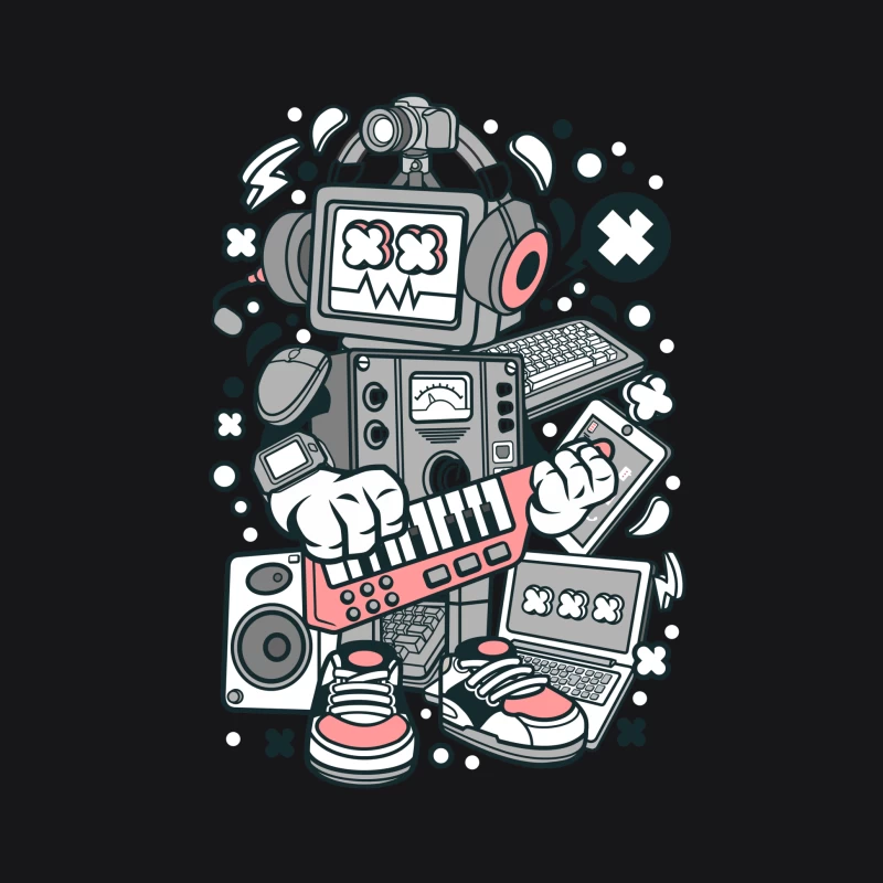 Robot musical avec gadgets de technologie Homme Sweat à capuche