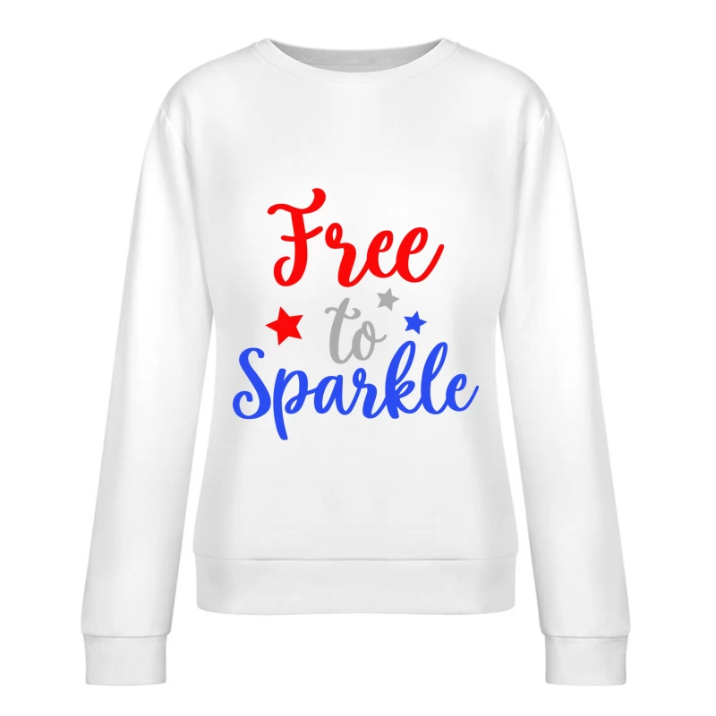 Libre de briller avec des étoiles patriotiques Femme Sweat-shirt à enfiler