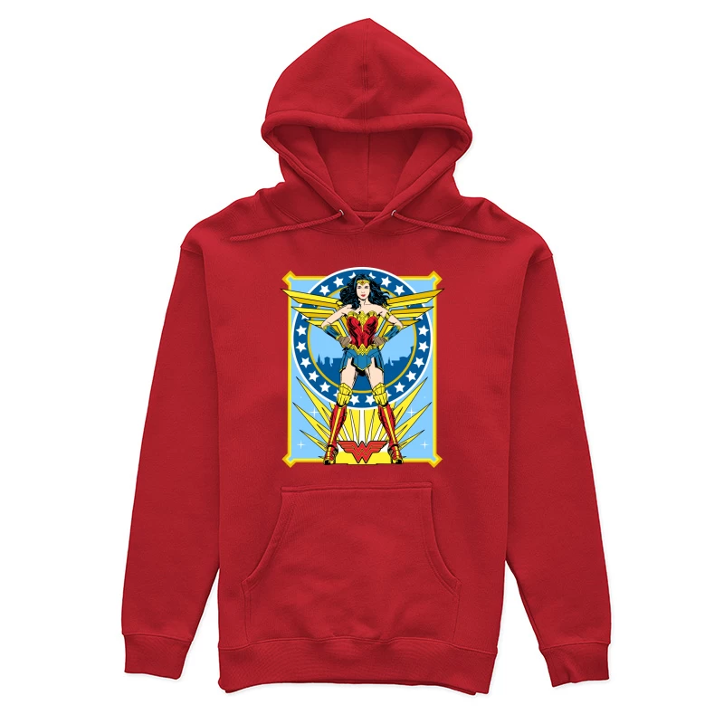 Wonder Woman Comic Art Illustration Female Pullover Hoodie