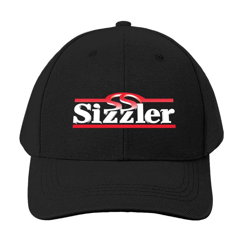 Sizzler Restaurant Chain Logo Design in Red and White Baseball Cap