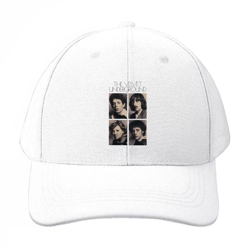 Vintage Black and White Portrait Collection of The Velvet Underground Band Members Baseball Cap