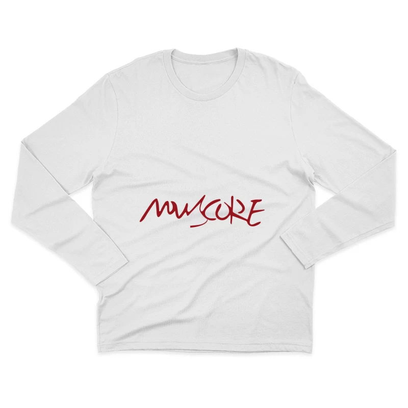 Musiklogo-Handschrift Herren Langarm T-Shirt