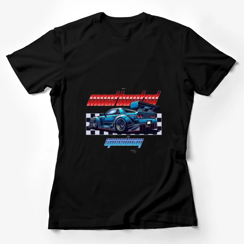 Voiture de sport avec design à damier Femme T-Shirt