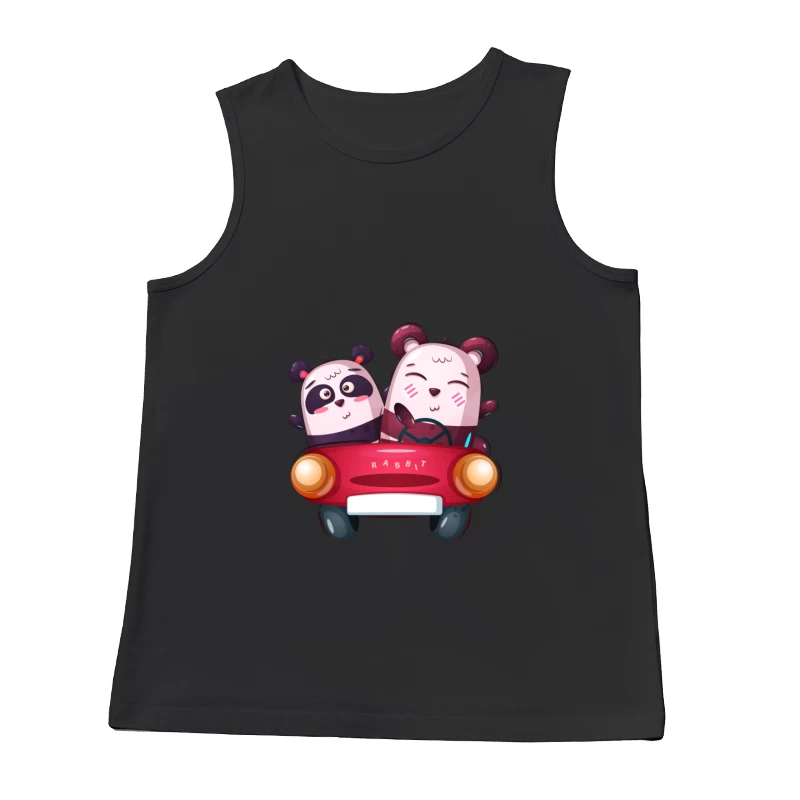 Panda et Ours dans une Voiture Homme Débardeur