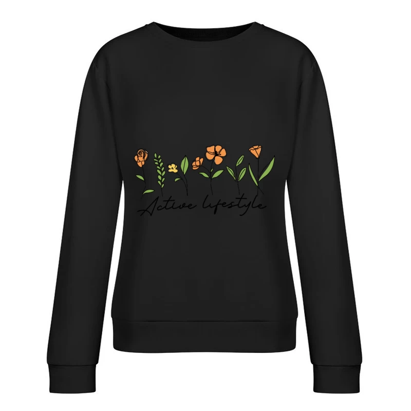 Aktiver Lebensstil mit floralen Designs Damen Pullover Sweatshirt