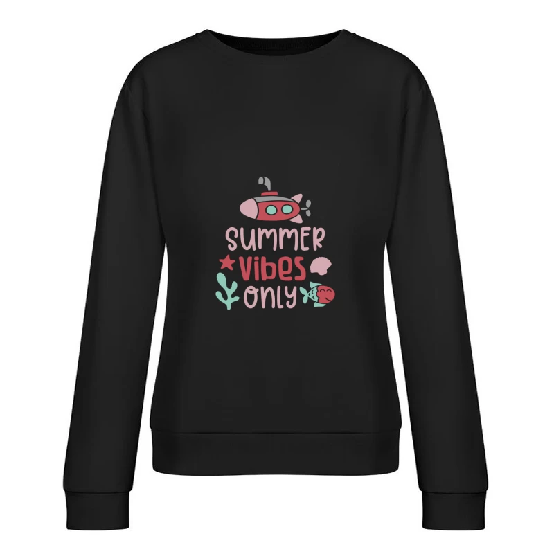 Vibes estivales sous-marines Femme Sweat-shirt à enfiler