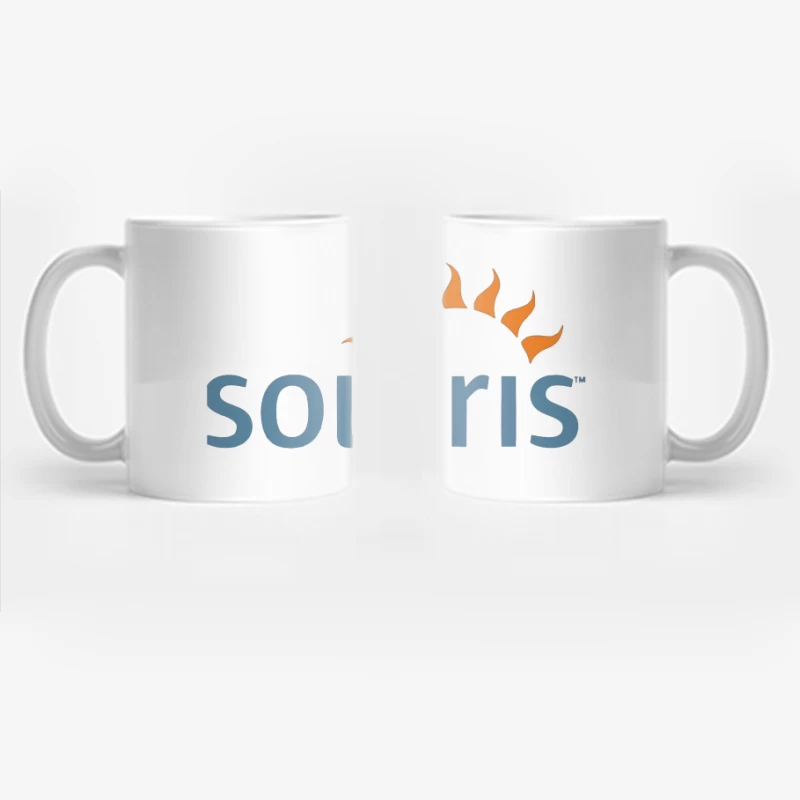 Solaris Operating System Logo with Sun Symbol Coffee Mug