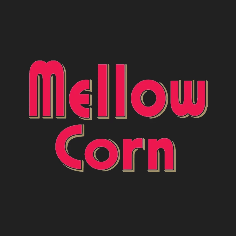 Retro Pink "Mellow Corn" Typography Logo Design Bucket Hat