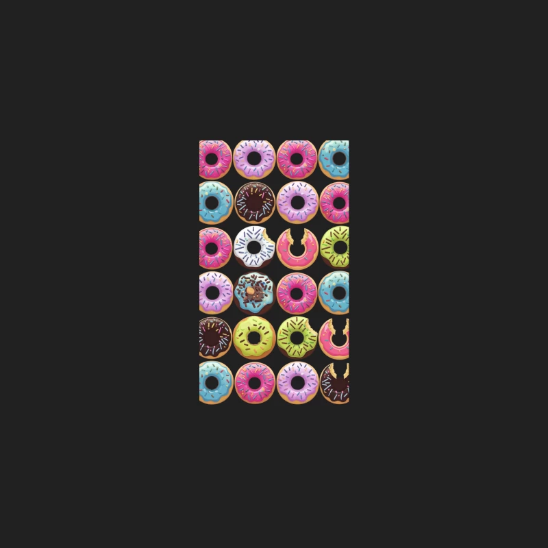 Colorful Array of Frosted Donuts with Sprinkles Bucket Hat