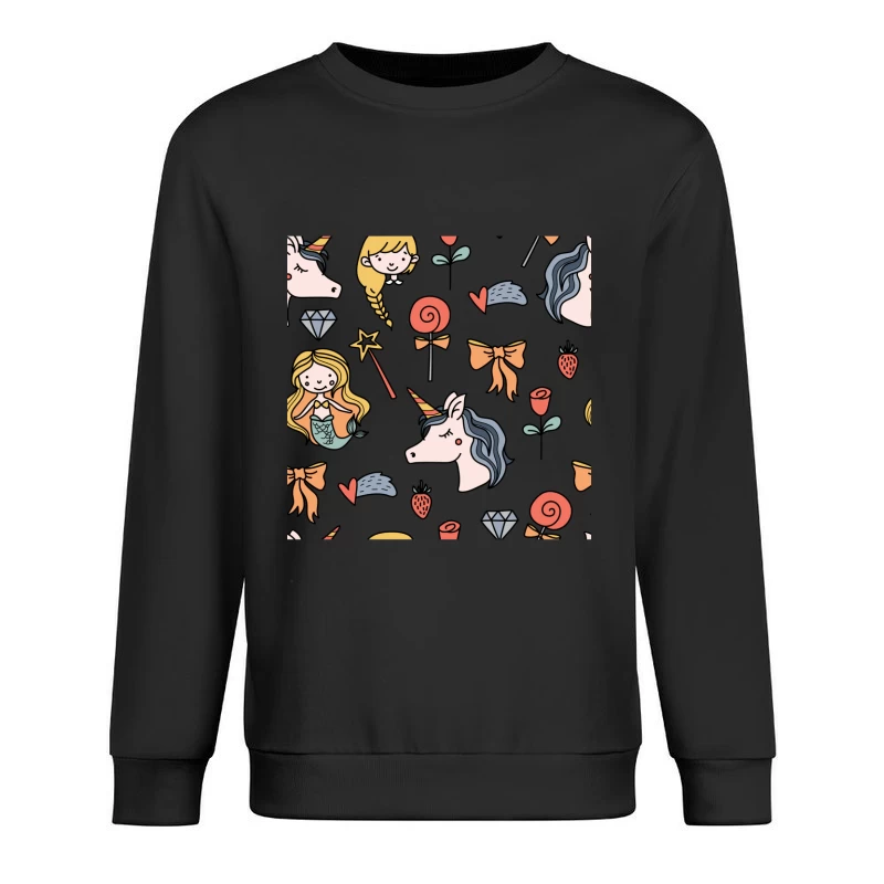 Design magique avec licornes et sirènes Homme Sweat-shirt à enfiler