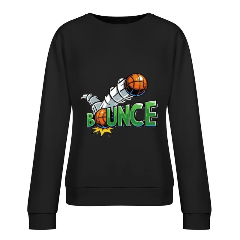 Basketball Bounce Design Damen Pullover Sweatshirt