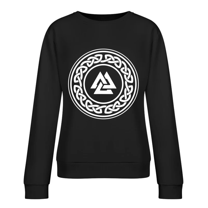 Triad Knot: Timeless Celtic Elegance Female Pullover Sweatshirt