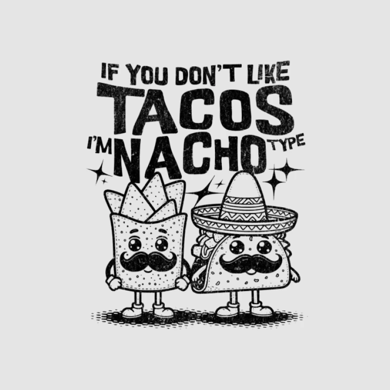 Witziges Taco und Nacho Design Herren Pullover Hoodie